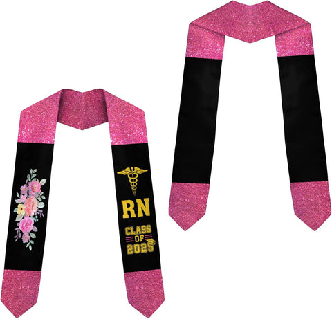 Pretyprints Custom Nurse Sash Graduation, RN Graduation Stole Gifts for Friends Nursing Student Senior Class Of 2025