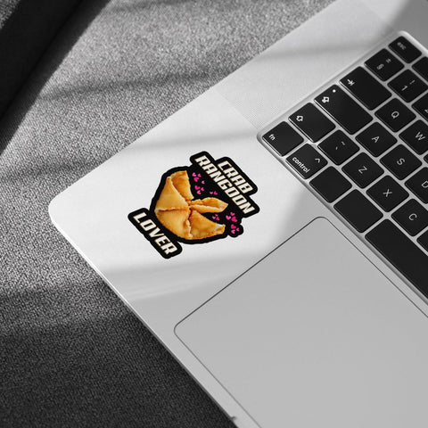 (3pcs) Crab Rangoon Lover Sticker, Crab Food Sticker Carb Sticker, Sticker Die-Cut Waterproof Vinyl Sticker for Laptop Water Bottle Phone Window Helmet