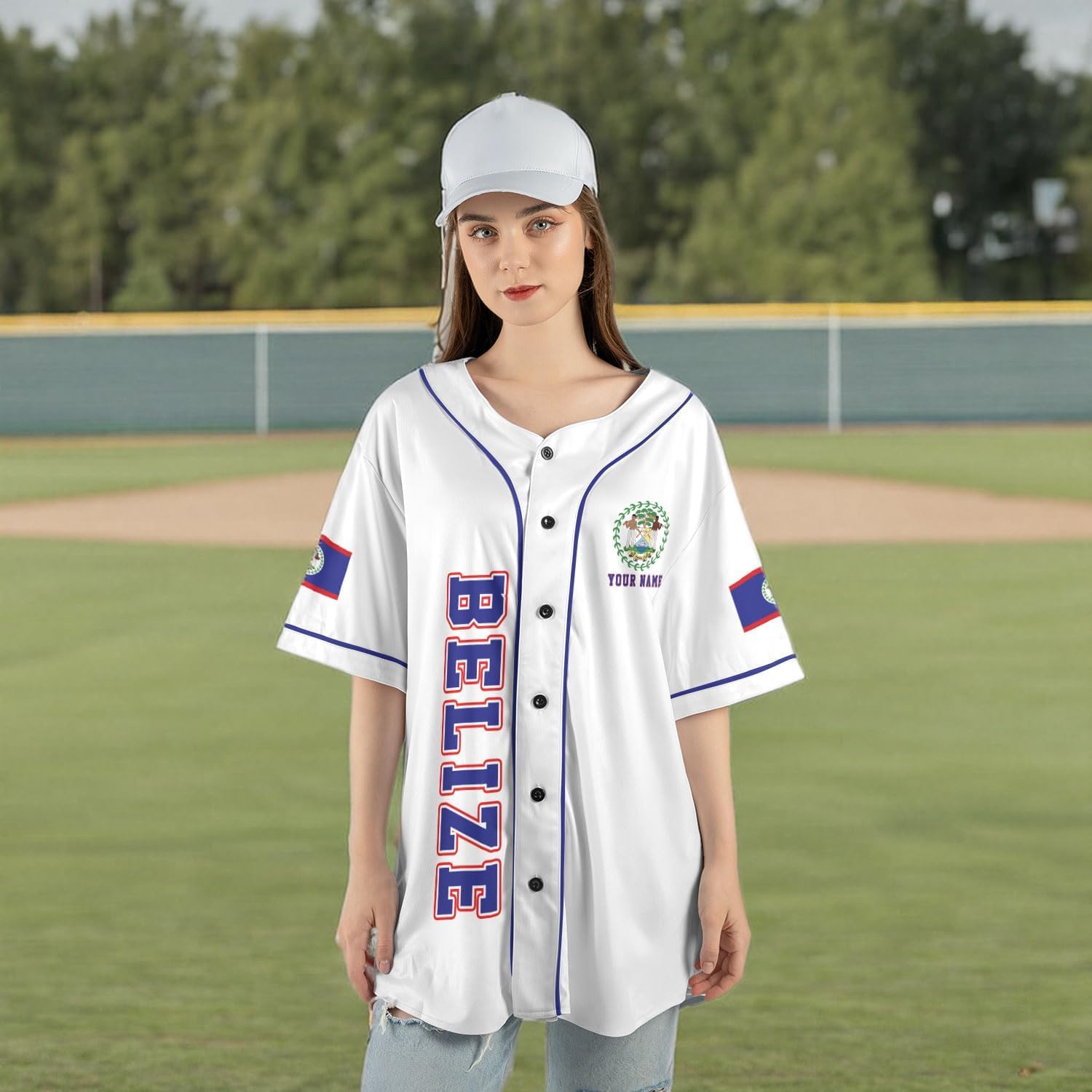 Personalized Belize Baseball Jersey Shirt, Belizean Flag Jersey, Belizean Pride Jersey for Men and Women