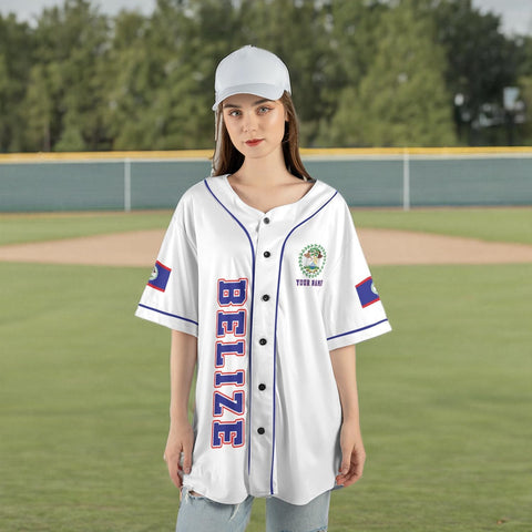 Personalized Belize Baseball Jersey Shirt, Belizean Flag Jersey, Belizean Pride Jersey for Men and Women