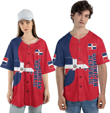 Personalized Dominican Republic Baseball Jersey Shirt,Team Name Republic Dominicana Baseball Jersey for Men and Women