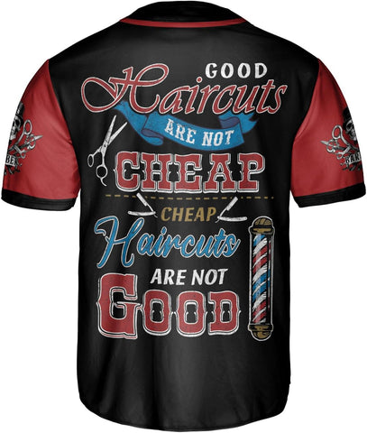 Suseaz Personalized Barber Shop Baseball Jersey Custom Name Shirt 3D for Men Women Scissors Pole Shirts Hairdresser Shop Gift