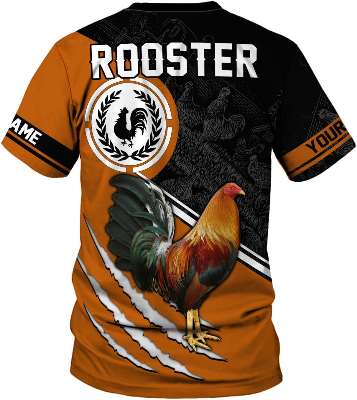 Mostefy Personalized Name Rooster Shirt 3D, Rooster Shirts for Men, Chicken Tshirts Shirts for Women, Funny Chicken Shirts