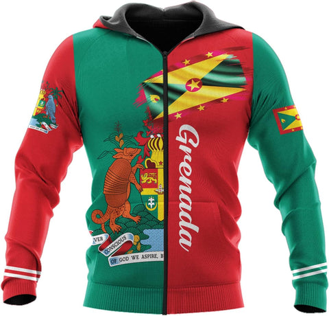 Podagree Personalized Grenada T-Shirt 3D, Proud Grenadan Tshirt, Grenada Flag Grenadian Pride Grenadian Heritage Shirt