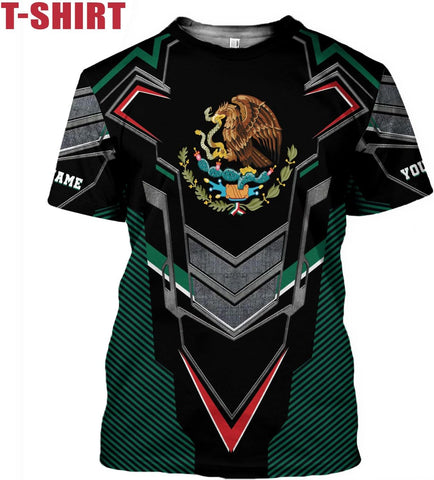 Mostprints Personalized Name Mexican Shirts for Men 3D, Customized Mexico Shirts for Men, Mexico Shirts for Women Mexico Shirt1