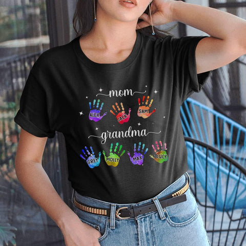 Personalized Mother's Day Tee, Mom and Grandma Belong to Kids, Grandkids Names Shirt for Nana Mimi Mom Grandma Mamaw