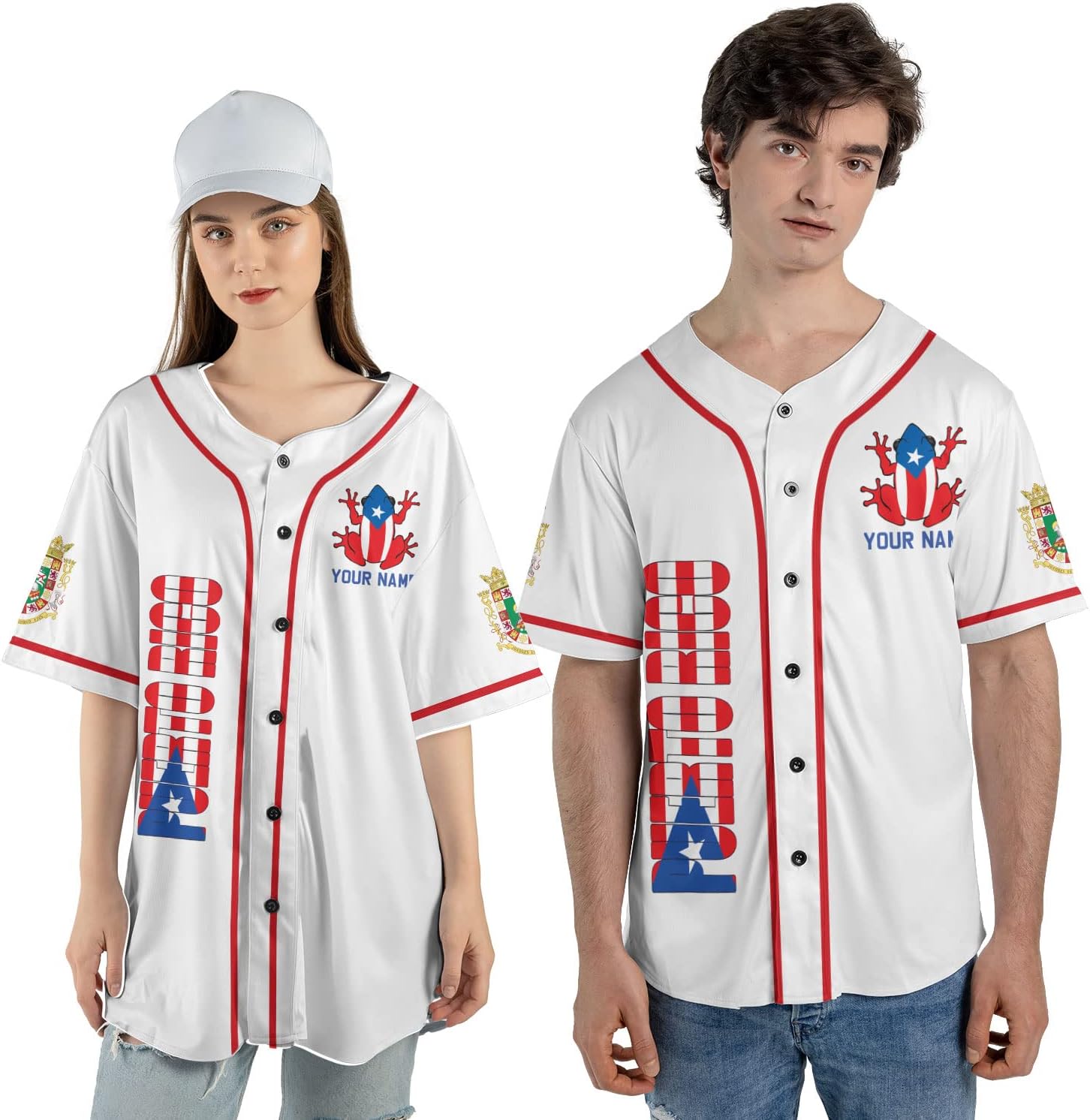 Personalized Puerto Rico Baseball Shirt, Customized Team Name Puerto Rican Baseball Jersey for Men