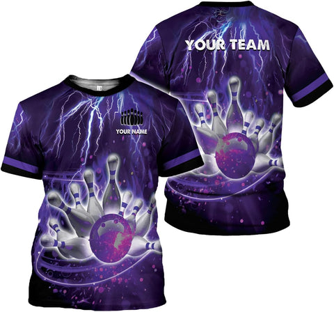 Mostprints Personalized Name Bowling Shirts for Men and Women 3D, Bowling Shirts for Team Bowling, Bowling Shirts Gift