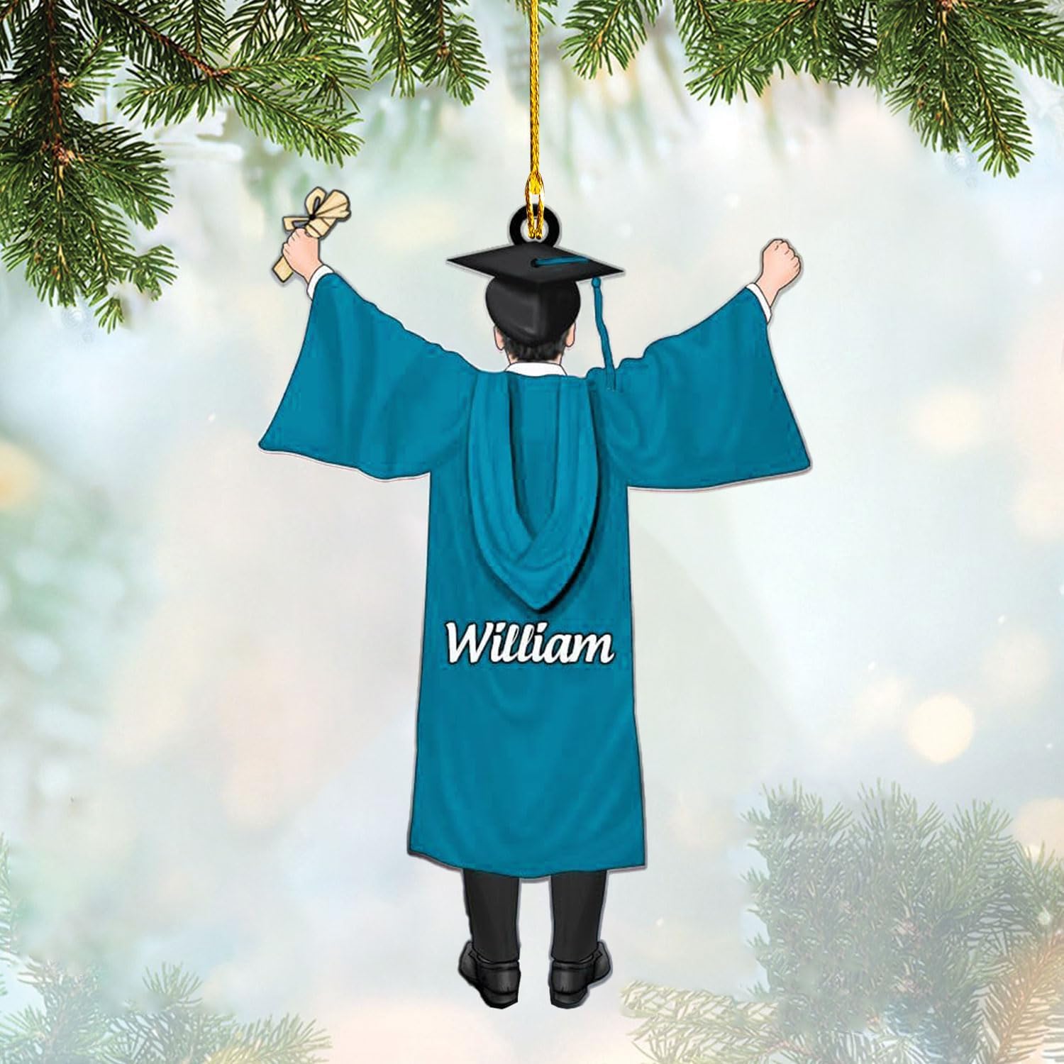 Personalized Graduation Ornaments Class of 2024 Graduation Gown Ornament Gifts Graduation Ornaments Class of 2025 College Graduation Ornaments Class of 2024 Graduate Ornament Tree Hanging Decor (G2)