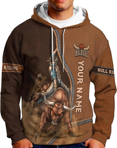 Rivelus Personalized Name Bull Riding Shirt 3D, Rodeo Shirts Bull Biding Shirts for Men and Women, Bull Rider Shirt Gift