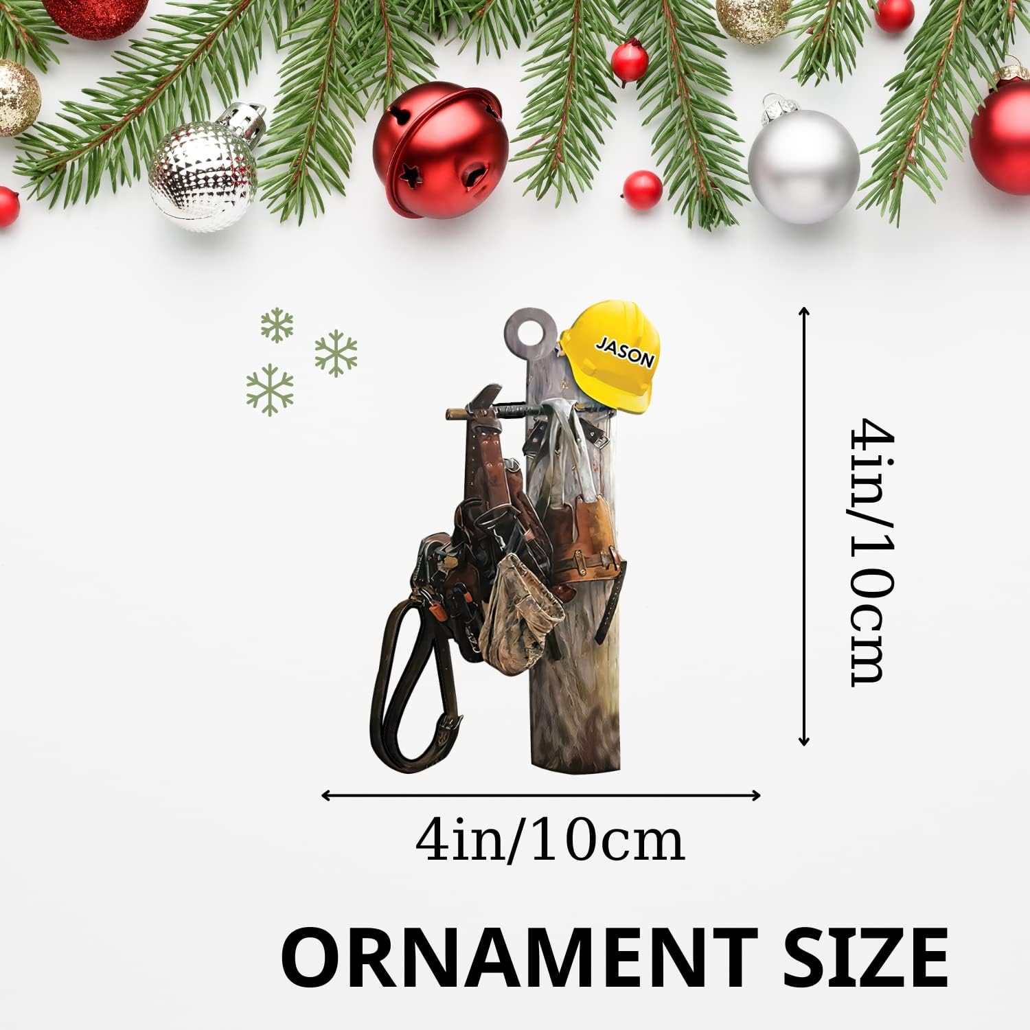 Personalized Lineman Ornaments Lineman Gifts Linemen Ornaments Linemen Gifts Custom Name Lineman Christmas Ornaments Custom Lineman Tool Set Flat Christmas Ornament, Lineman Lover Fan (1, LM2)