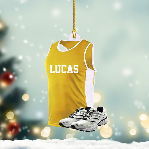AOVL Personalized Running Christmas Ornament Gift for Runner Running Man Women Runner Gifts Girl Runner Gift Marathon Christmas Runner Ornament Runner Gift Xmas Ornament (Running 9)