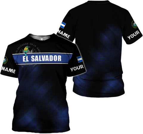 Personalized El Salvador Shirt Custom Camiseta de El Salvador Flag Shirt Men, Women Salvadorans Pride El Salvadore�a Gift