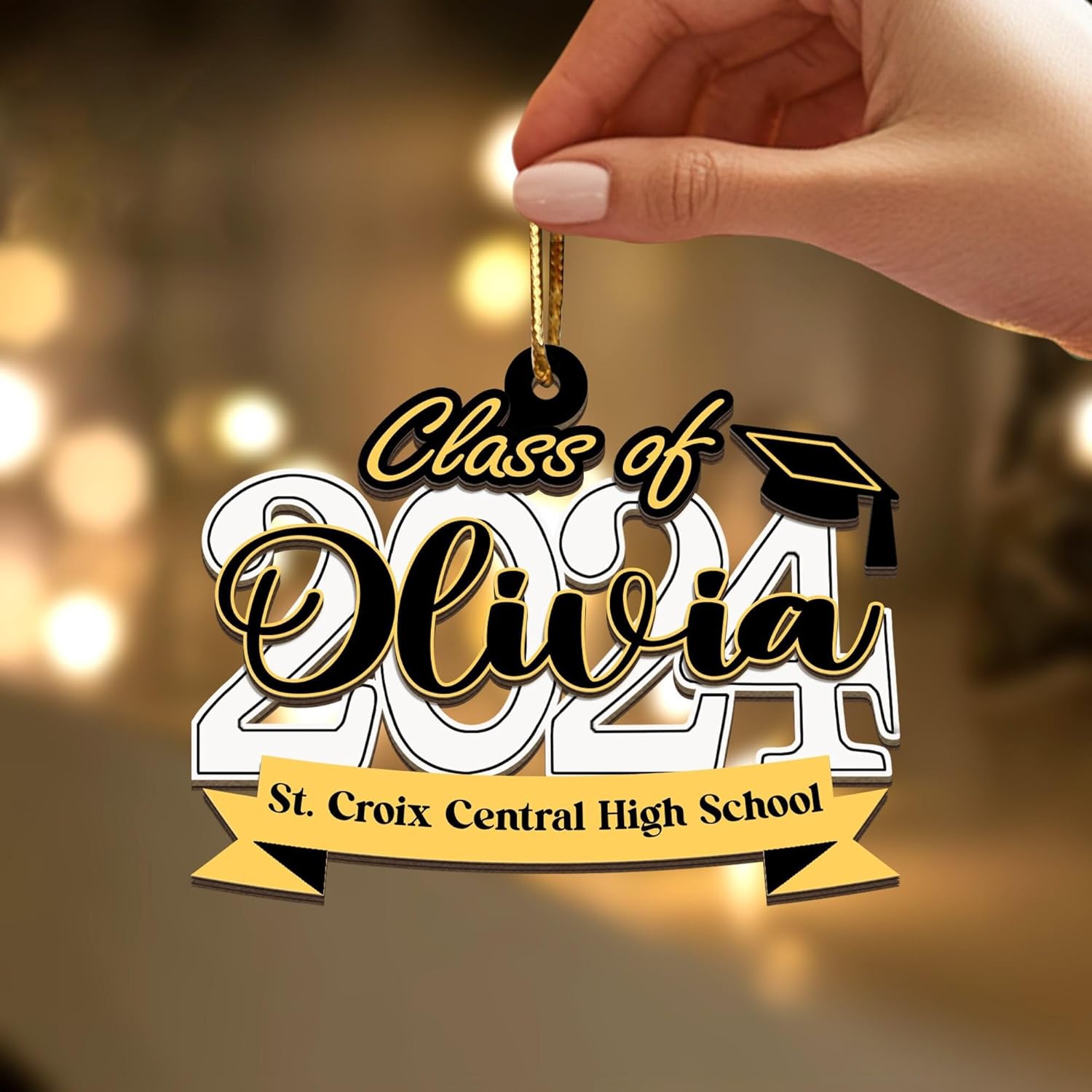 AOVL Graduation Ornament, Graduation Ornaments Class of 2023, Graduation Cap and Scroll Xmas Gift, Graduation Christmas Xmas Tree Ornaments, Gifts for Graduate, School Ornaments (HGRA20)