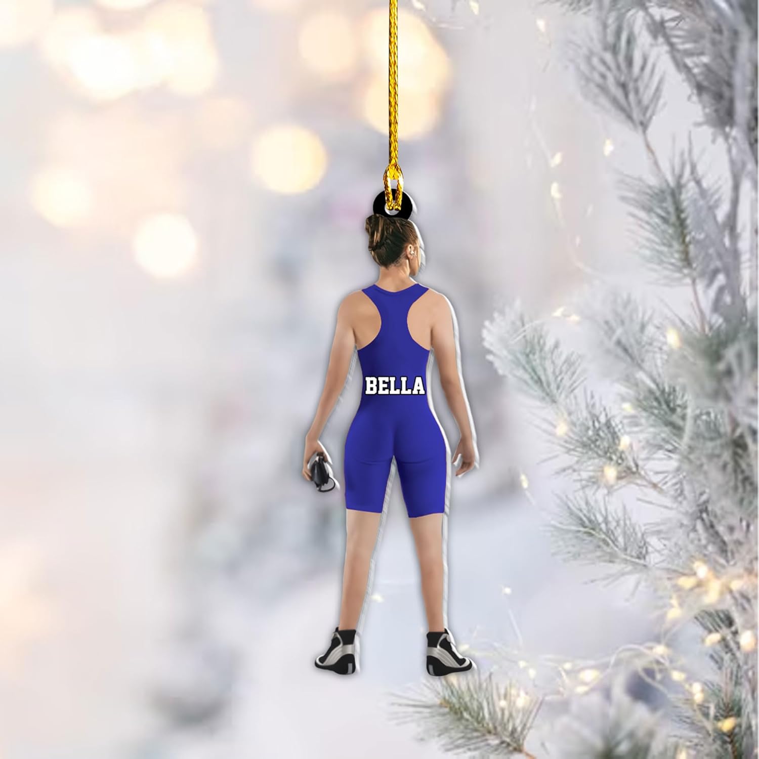 Artparel Personalized Wrestling Ornament Wrestling Helmet Ornaments Wrestling Christmas Ornament Gift for Wrestling Player Wrestling Christmas Tree Ornaments for Boys or Girls (Wrestling 4)
