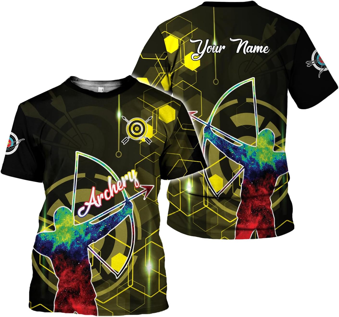 Artparel Personalized Archery Shirt 3D Archery Target Bow Archery Shirts for Men Women Archer Archery Lovers T-Shirt S-5XL