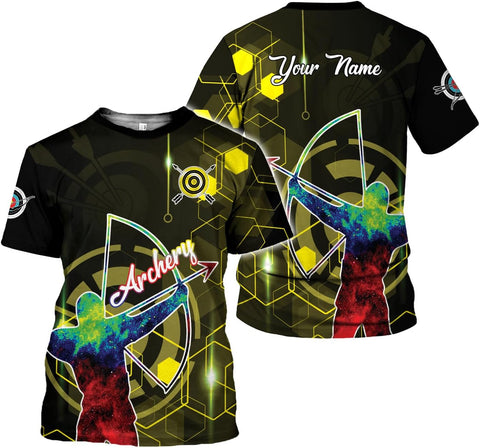 Artparel Personalized Archery Shirt 3D Archery Target Bow Archery Shirts for Men Women Archer Archery Lovers T-Shirt S-5XL