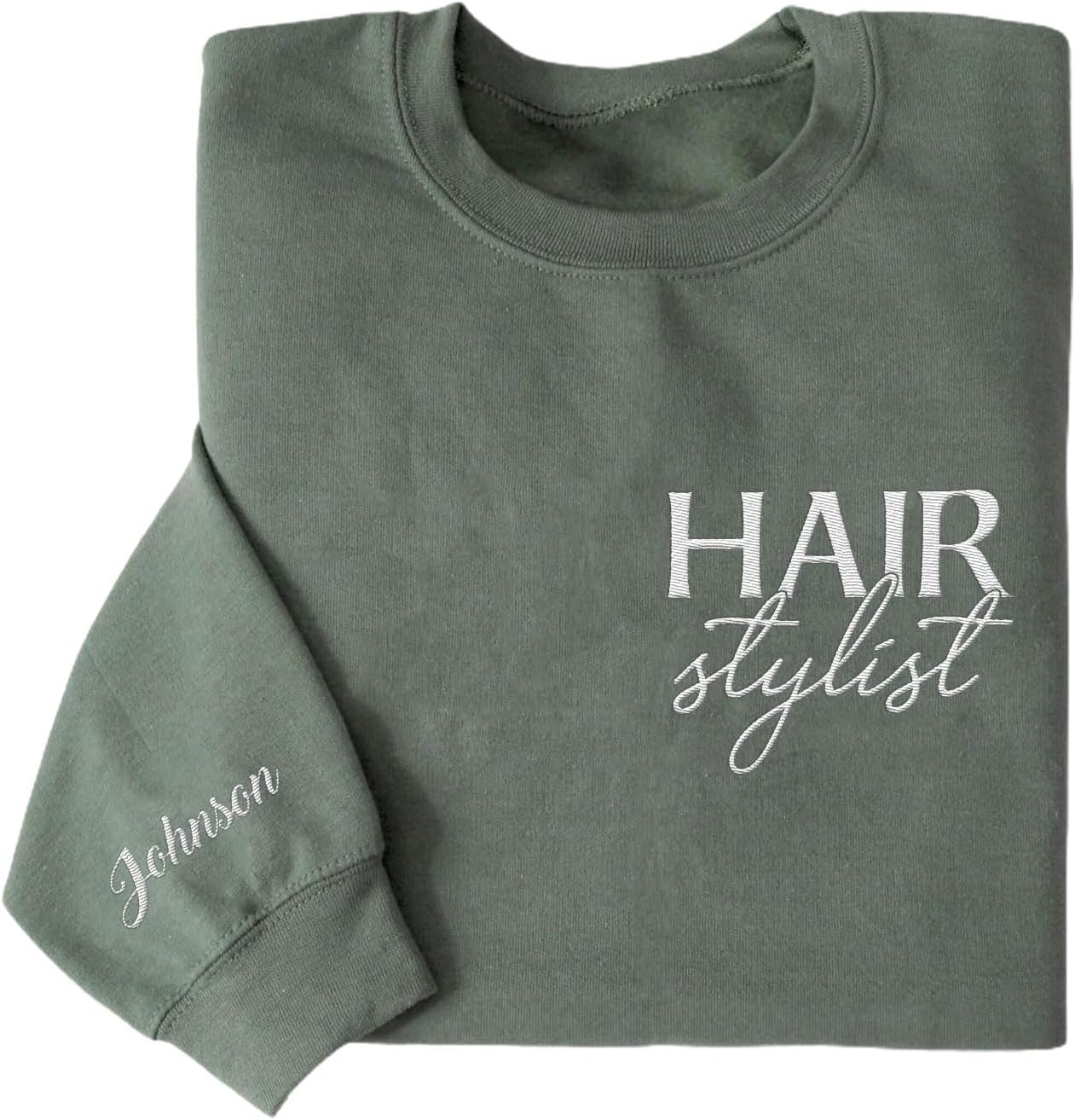 MAPrints Personalized Embroidered Hair Stylist Sweatshirt, Hairdresser Salon Hoodie, Hair Stylist T -Shirt, Gifts For Barber