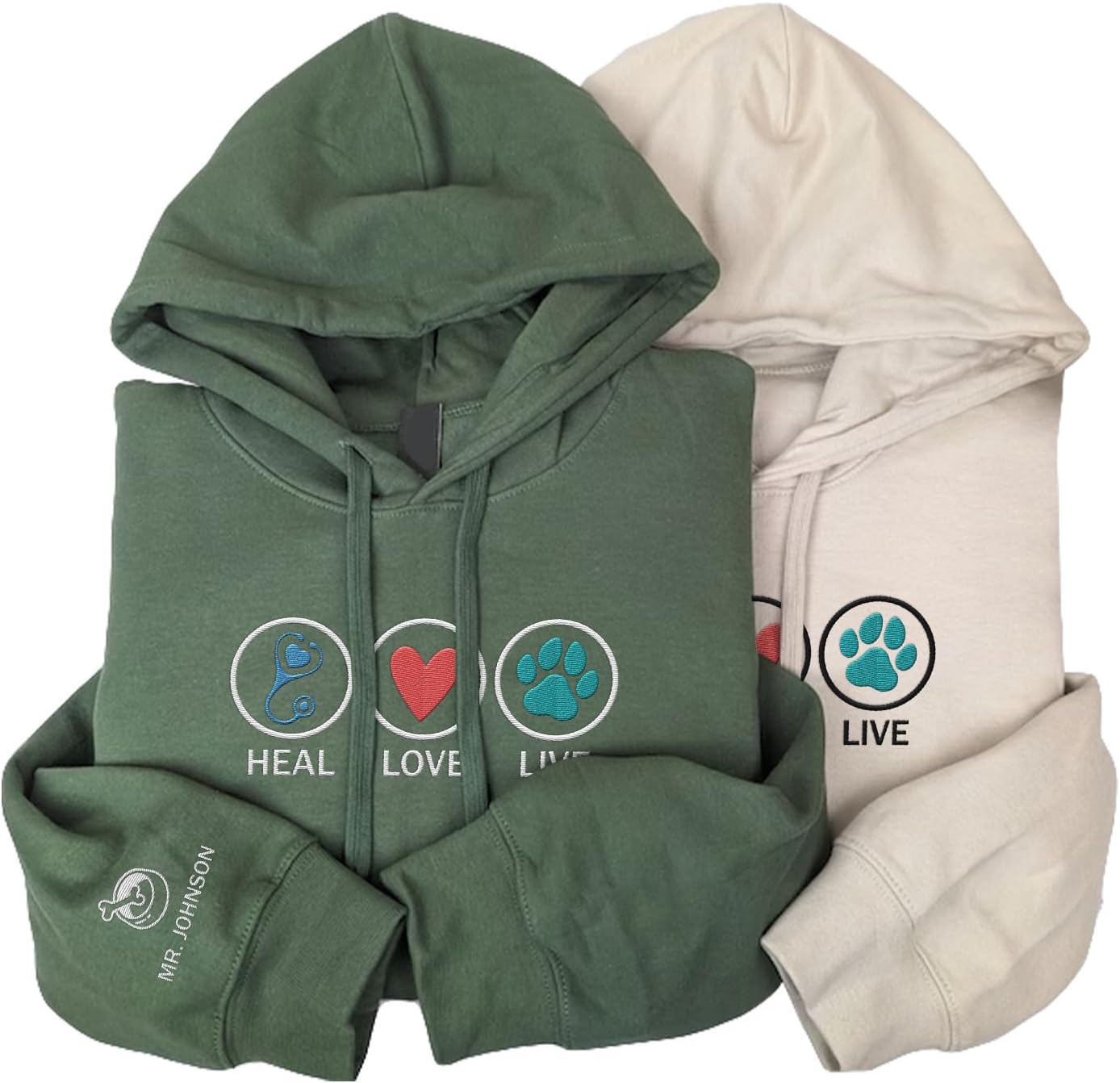 Leeprints Personalized Embroiderd Veterinary Medicine Sweatshirt - Vet Tech Sweater, Veterinarian Gift, Vet Med Staff Gifts