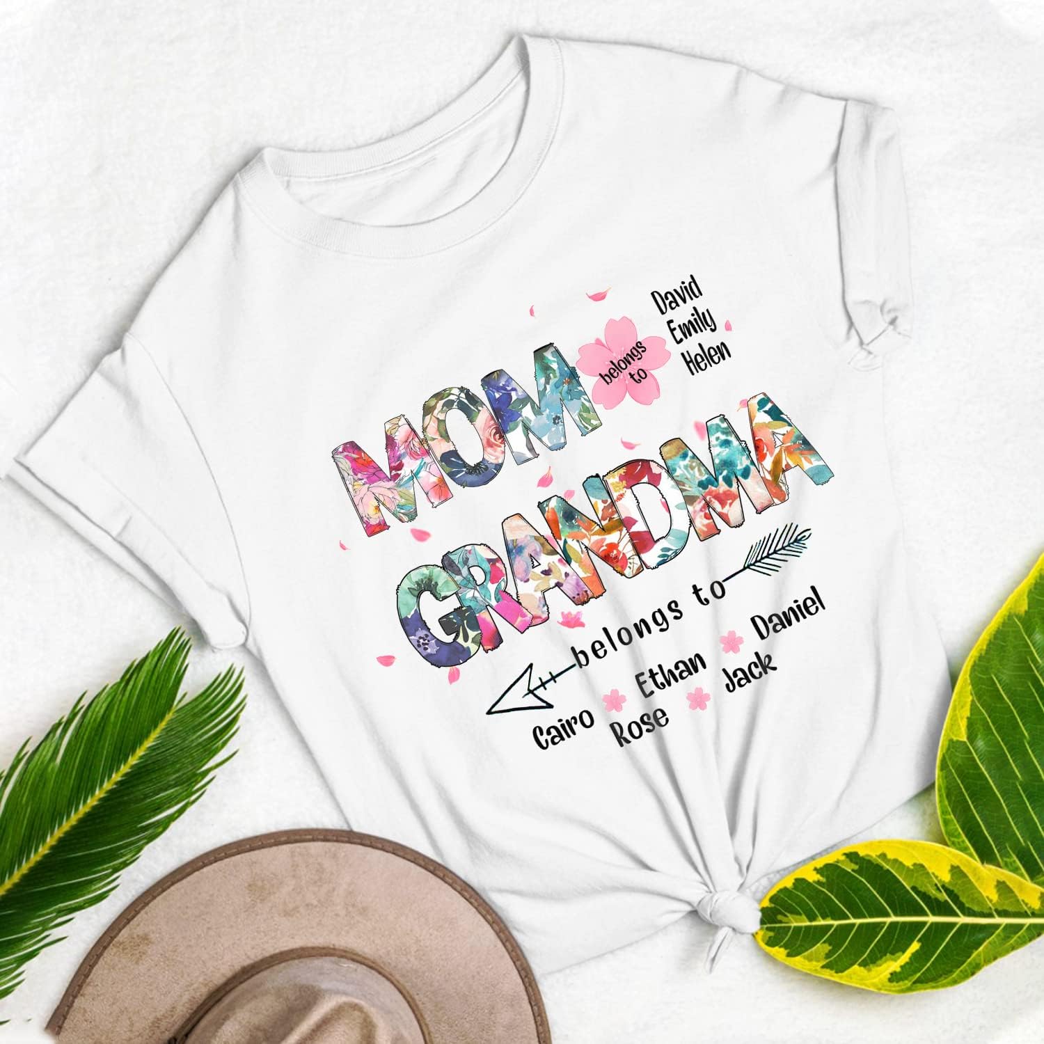 Personalized Mother's Day Tee, Mom and Grandma Belong to Kids, Grandkids Names Shirt for Nana Mimi Mom Grandma Mamaw
