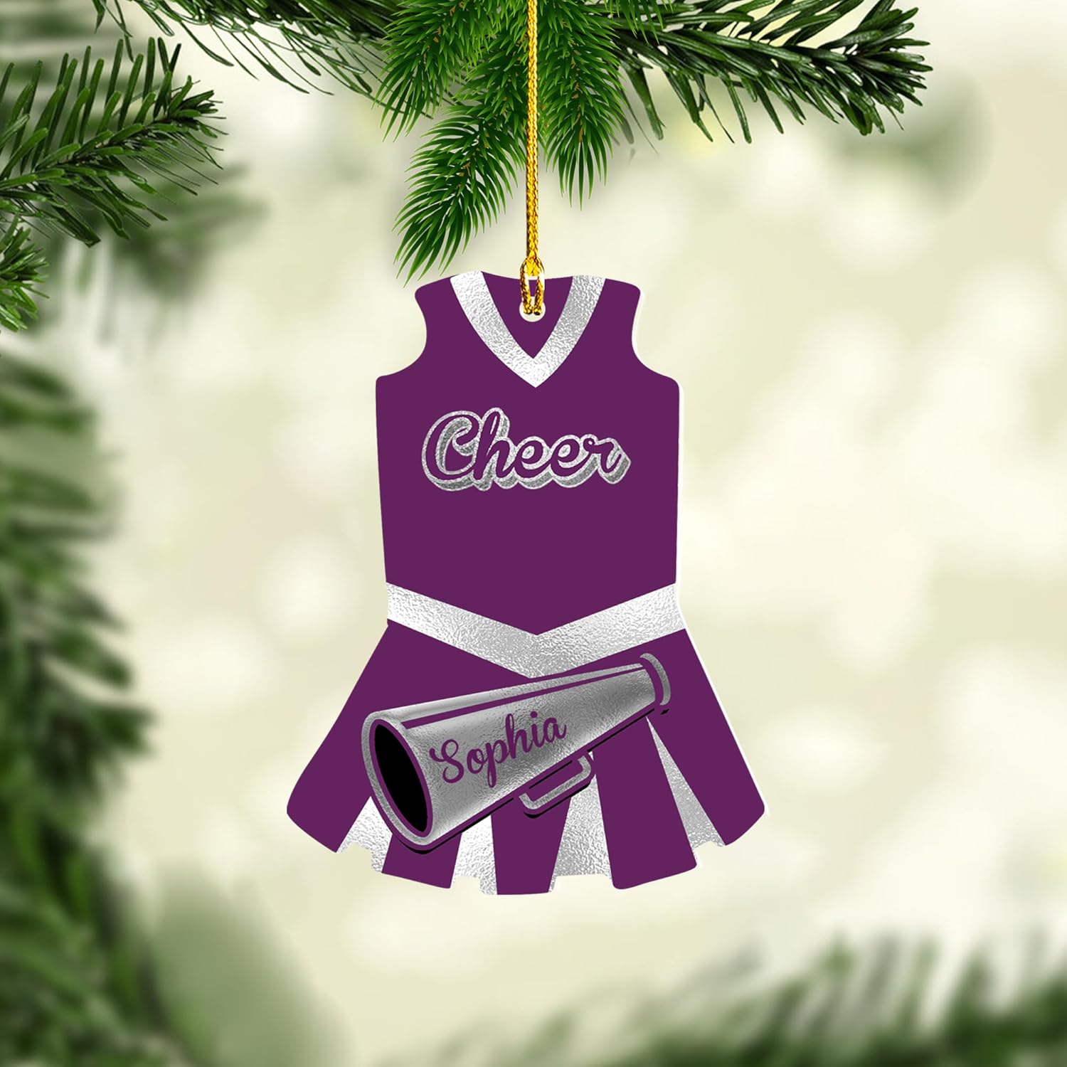 AOVL Personalized Cheerleader Ornaments Cheerleader Cheerleading Lovers Ornaments Cheerleading Ornament Gift for Cheerleader Christmas 2023 Cheer Cheerleader Ornaments Xmas (Cheer 9)