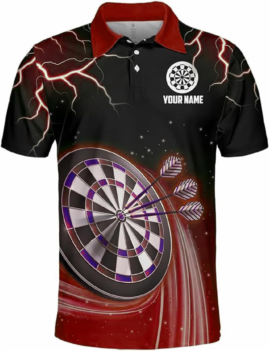 Riveprints Personalized Name Dart 3D Polo Shirt, Dart Shirts, Mens Dart Shirts, Funny Dart Tshirts, Dart Team Shirts Gifts