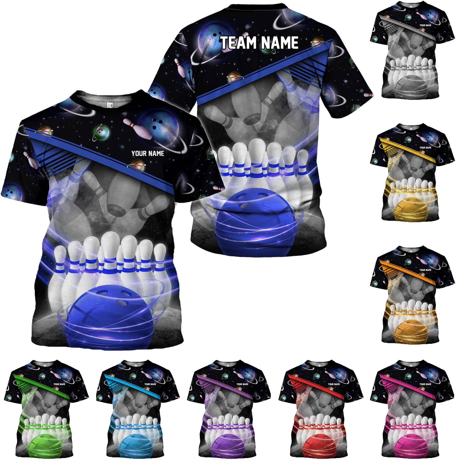 mostprints Personalized Name Bowling Shirts for Men & Women, Bowling Shirts for Team Bowling, Bowling Shirts Gift Unisex