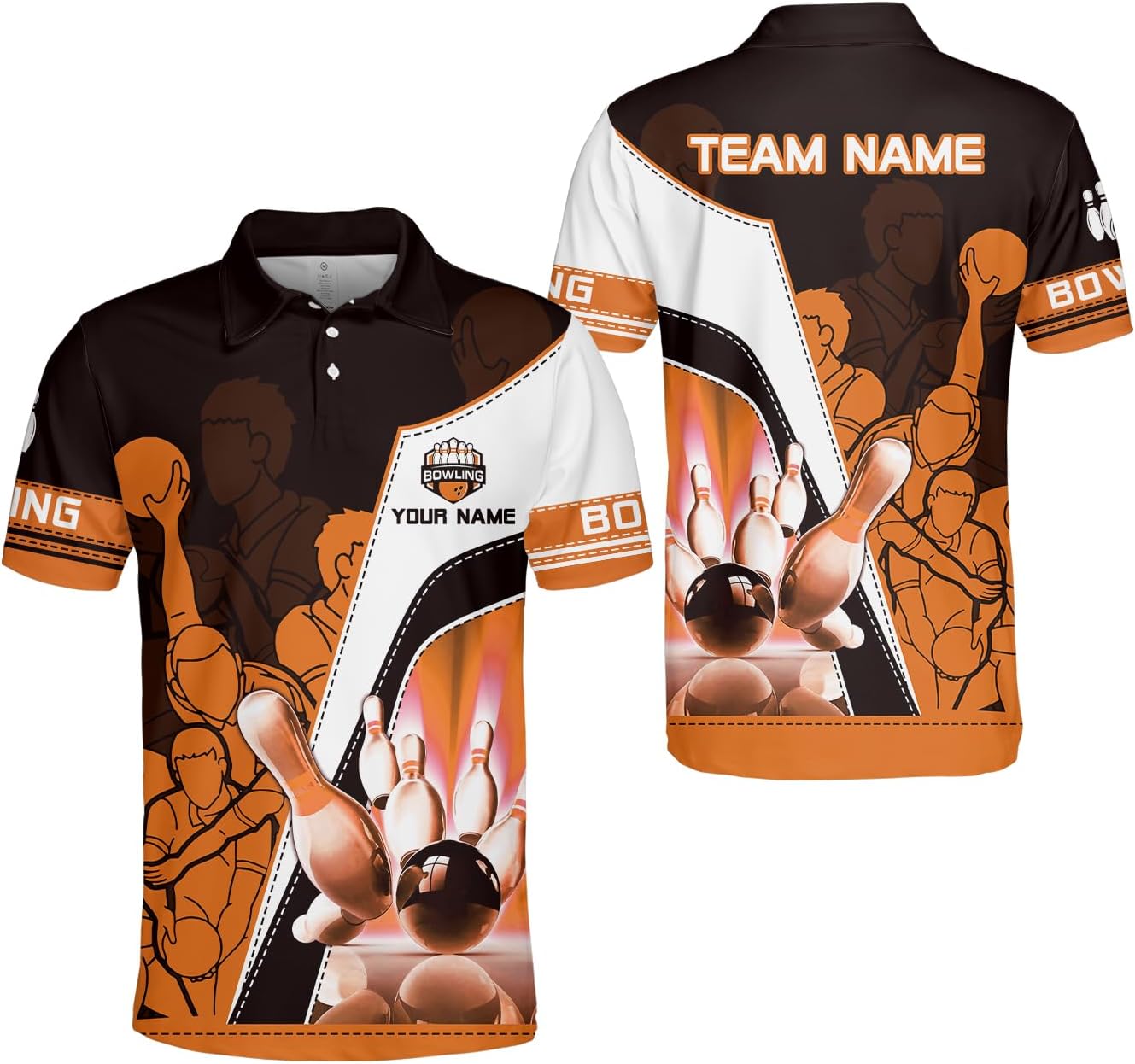 Royal Fight Personalized Bowling Polo Shirts 3D Custom Bowling Polo Shirt Bowling Shirts for Team Gift for Bowling Lover