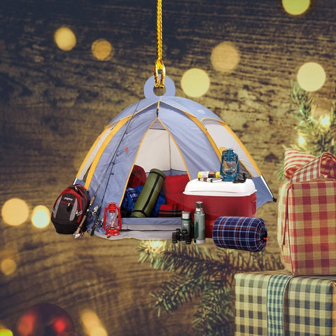 Artparel Personalized Camping Ornaments, Camping Christmas Ornaments, Camper Christmas Ornaments, Camping Ornaments for Christmas Tree, Camper Tree Ornament, Camper Gingerbread (Camping 5)