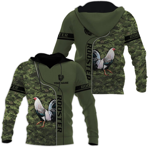 Mostefy Personalized Name Rooster Hoodie 3D, Gallos De Pelea, Chicken Sweatshirt, Chicken Hoodie for Men and Women S-5XL