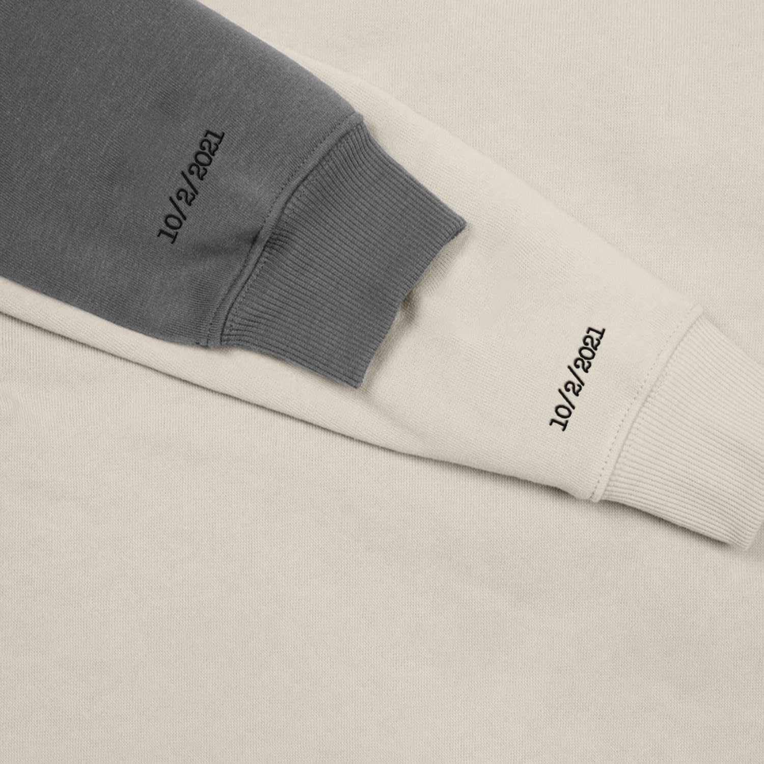 Custom Embroidered Roman Numeral Sweatshirt, Matching Sweatshirts for Couples, Couples Sweatshirt Valentine's Gift (Cotton, SS21)
