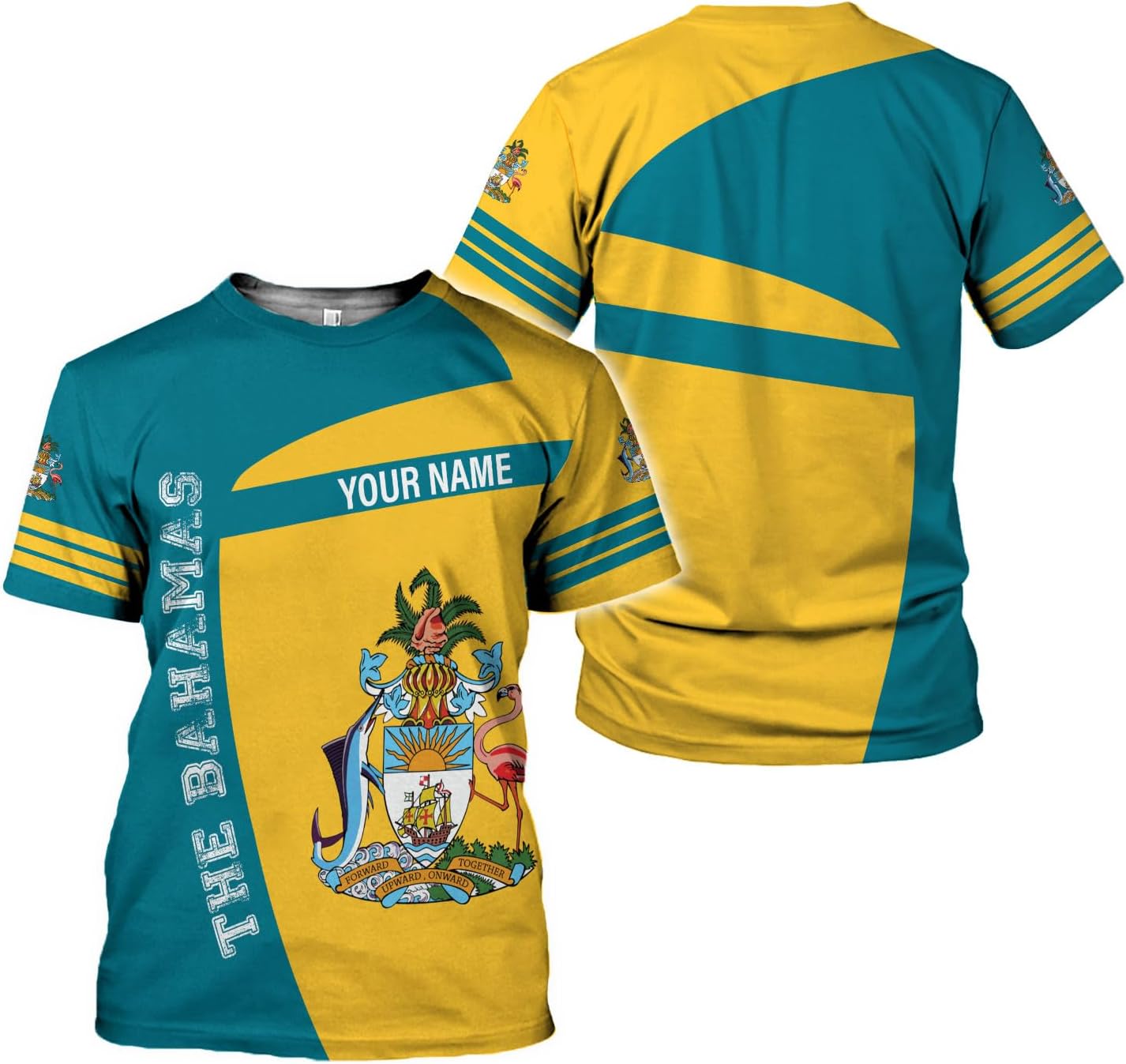Personalized Bahamas Shirt 3D Custom Bahamas Flag Shirt for Men and Women Bahamas Pride Shirt