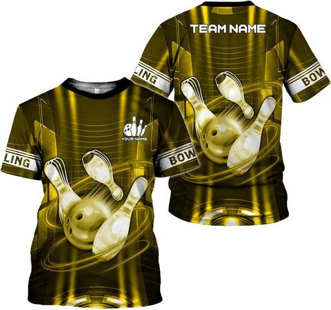 mostprints Personalized Name Bowling Shirts for Men & Women, Bowling Shirts for Team Bowling, Bowling Shirts Gift Unisex