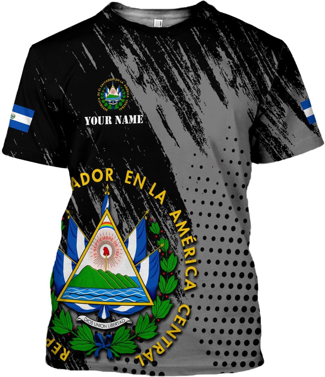 Custom El Salvador Flag Shirt for Men Women Personalized Salvadoran Pride Tshirt 3D El Salvador Clothes Salvadoreñas Shirts
