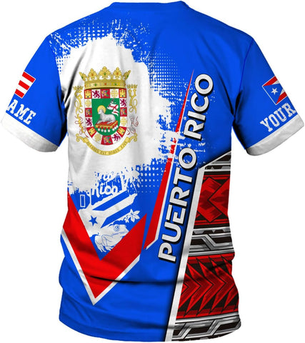 Mostprints Personalized Name Puerto Rico Shirt, Customized Puerto Rico Shirts for Men and Women, Puerto Rico Flag T-Shirt3