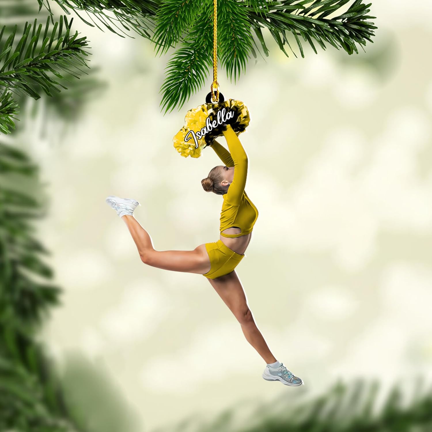 AOVL Personalized Cheerleader Ornaments Cheerleader Cheerleading Lovers Ornaments Cheerleading Ornament Gift for Cheerleader Christmas 2024 Cheer Cheerleader Ornaments Xmas (Cheer 14)