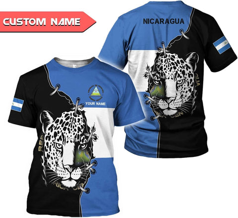 Personalized Nicaragua Shirt Custom Nicaragua Flag Lion Shirt for Men & Women Nicaraguan Camisas T-Shirt, Nicaragua Tshirt