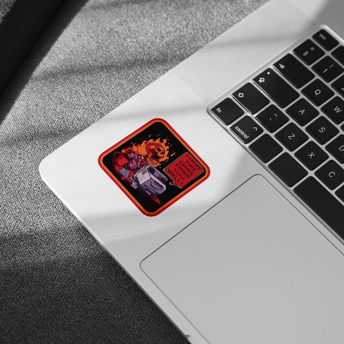 (3pcs) Funny Workplace Skeleton Sticker, I Hope This Email Finds You Well Sticker, Skeleton Fire Sticker, Skeleton Horror Stickers Die-Cut Waterproof Vinyl Sticker Laptop Water Bottle Phone Helmet