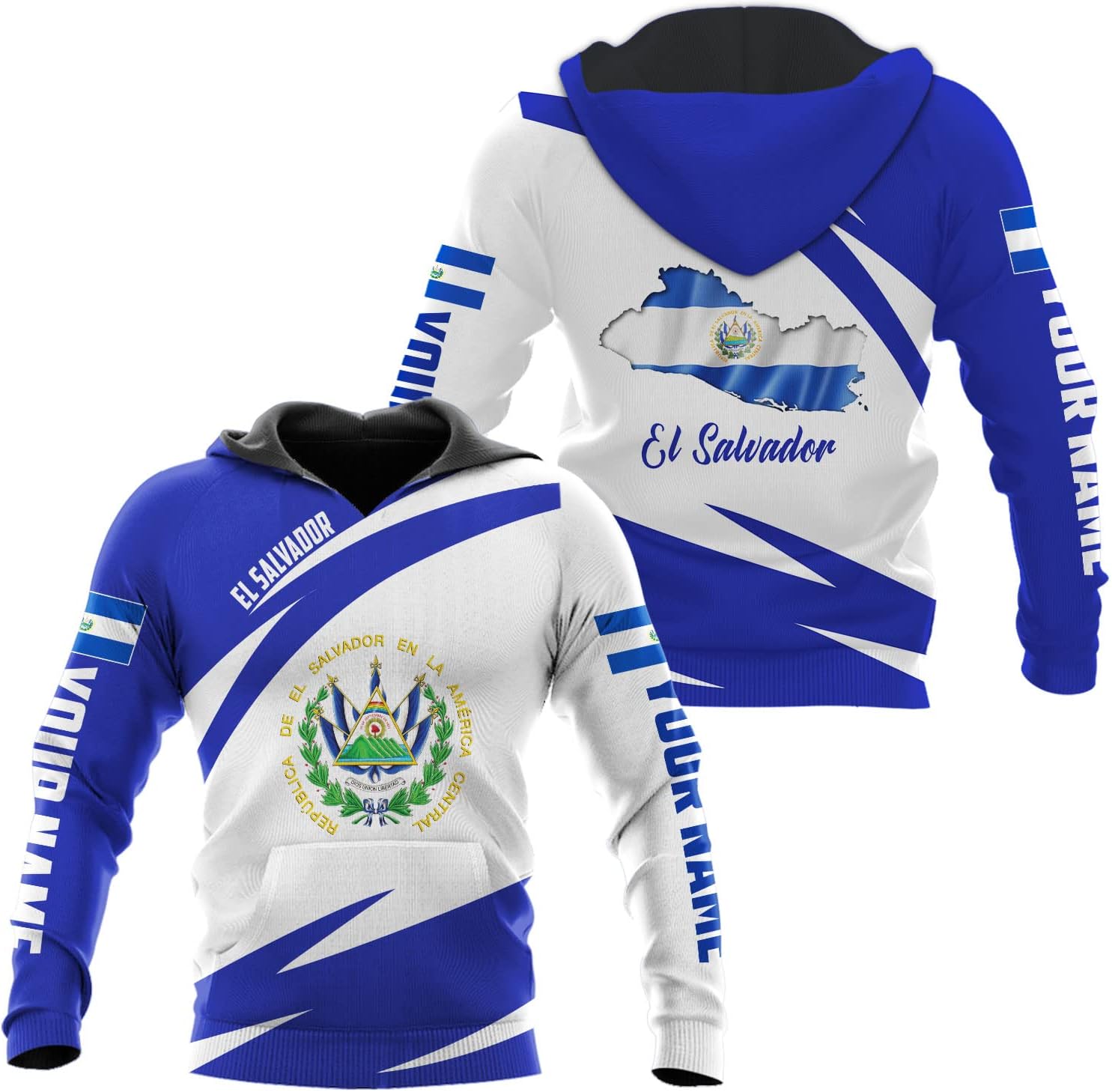 Personalized El Salvador Shirt Custom Camiseta de El Salvador Flag Shirt Men, Women Salvadorans Pride El Salvadoreña Tshirt