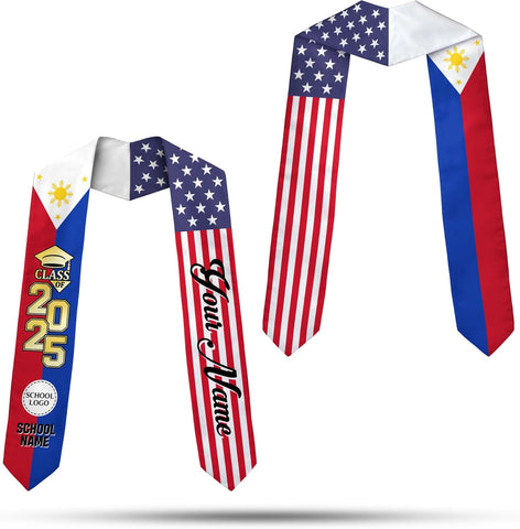 Customize Filipino Graduation Sash, Philippines Graduation Stole, Philippine Graduation Sash 2025
