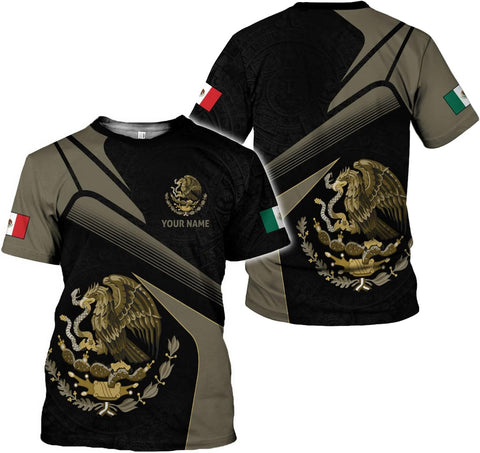 Personalized Mexico Shirt for Men Mexico T Shirts for Women Custom Mexico Flag Shirts for Mexican Independence Day