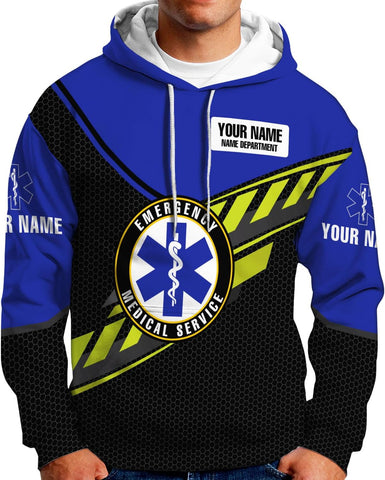 Custom EMS EMT Shirts Men Women, Personalized Paramedic Uniform Emergency Medical Technician Apparel, EMS Week Gifts