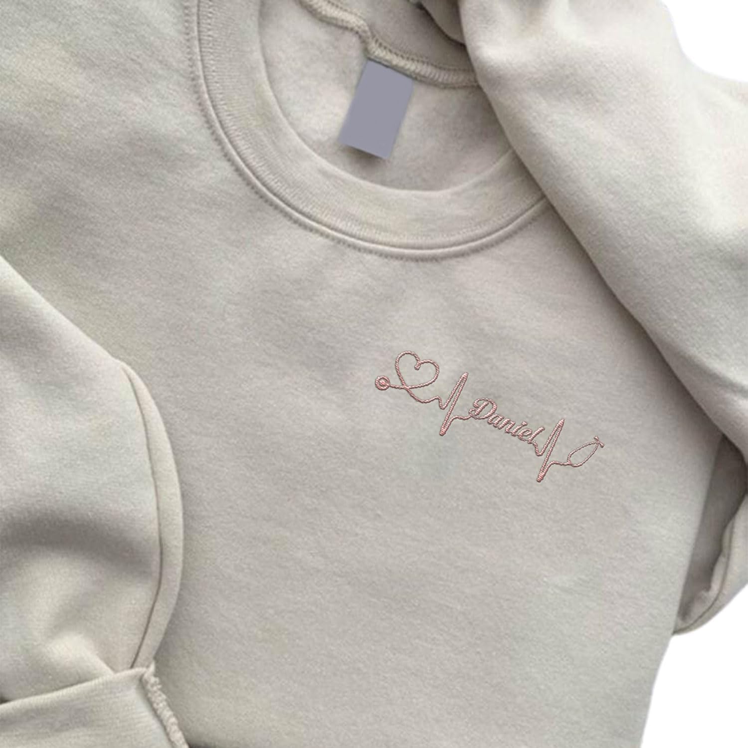 AOVL Personalized Embroidered Nurse Sweatshirt Women Nurse Sweatshirt Embroidered Sweatshirt For Nurse Nurse Shirts Gift