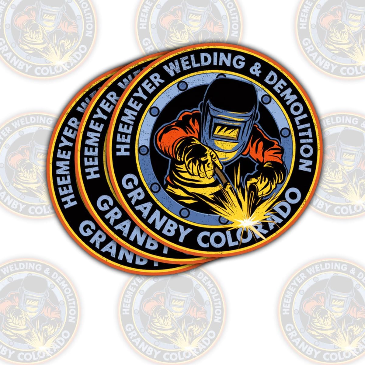 3Pcs Heemeyer Welding and Demolition Sticker Gifts Funny Patriotic Killdozer Heemeyer Welding and Demolition Waterproof Stickers Welder Car Decal for Laptop Water Bottle Toolbox Phone Case Cars 3"