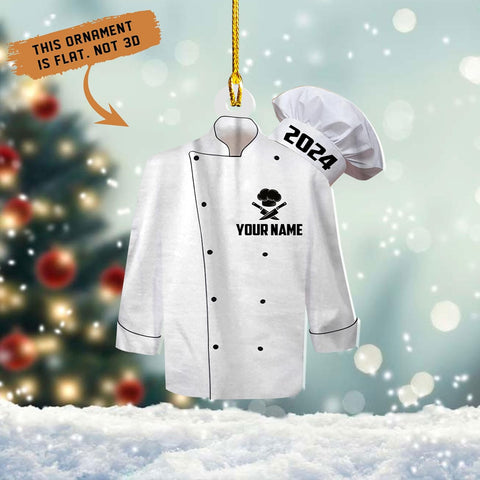 Paniprints Personalized Chef Christmas Ornaments 2024, Chef Ornament, Cooking Christmas Ornaments, Kitchen Christmas Ornaments for Xmas (Chef 11)