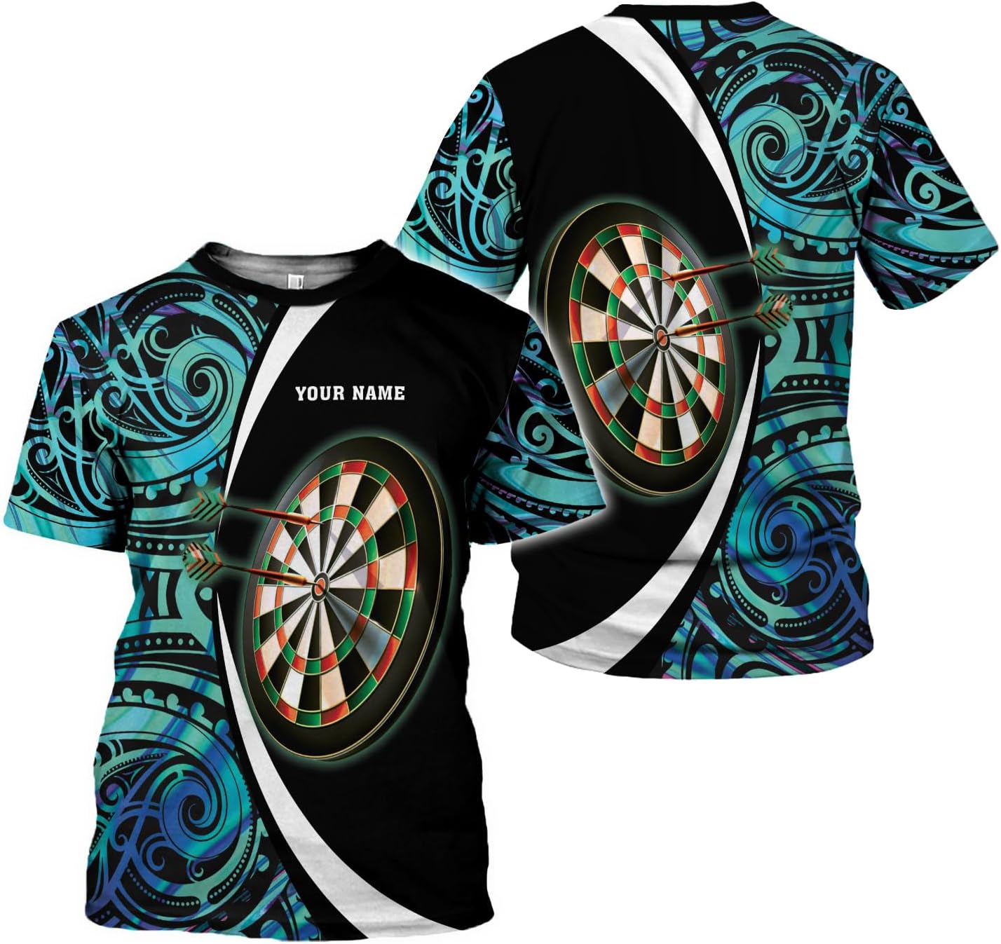 Mostprints Personalized Name Dart Shirts 3D, Mens Dart Shirts, Dart Shirts for Teams, Funny Dart T-Shirts for Men and Women