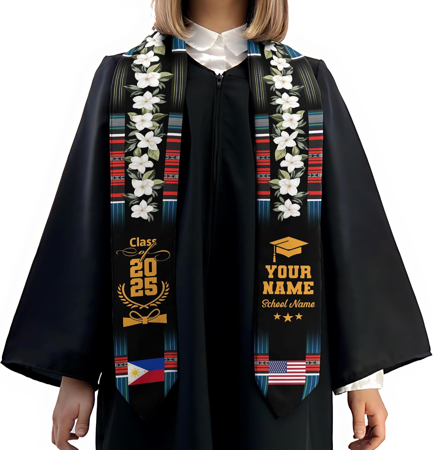Customize Filipino Graduation Sash, Philippines Graduation Stole, Philippine Graduation Sash 2025