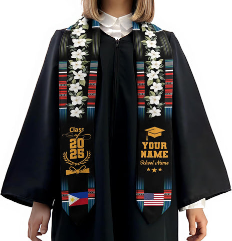 Customize Filipino Graduation Sash, Philippines Graduation Stole, Philippine Graduation Sash 2025