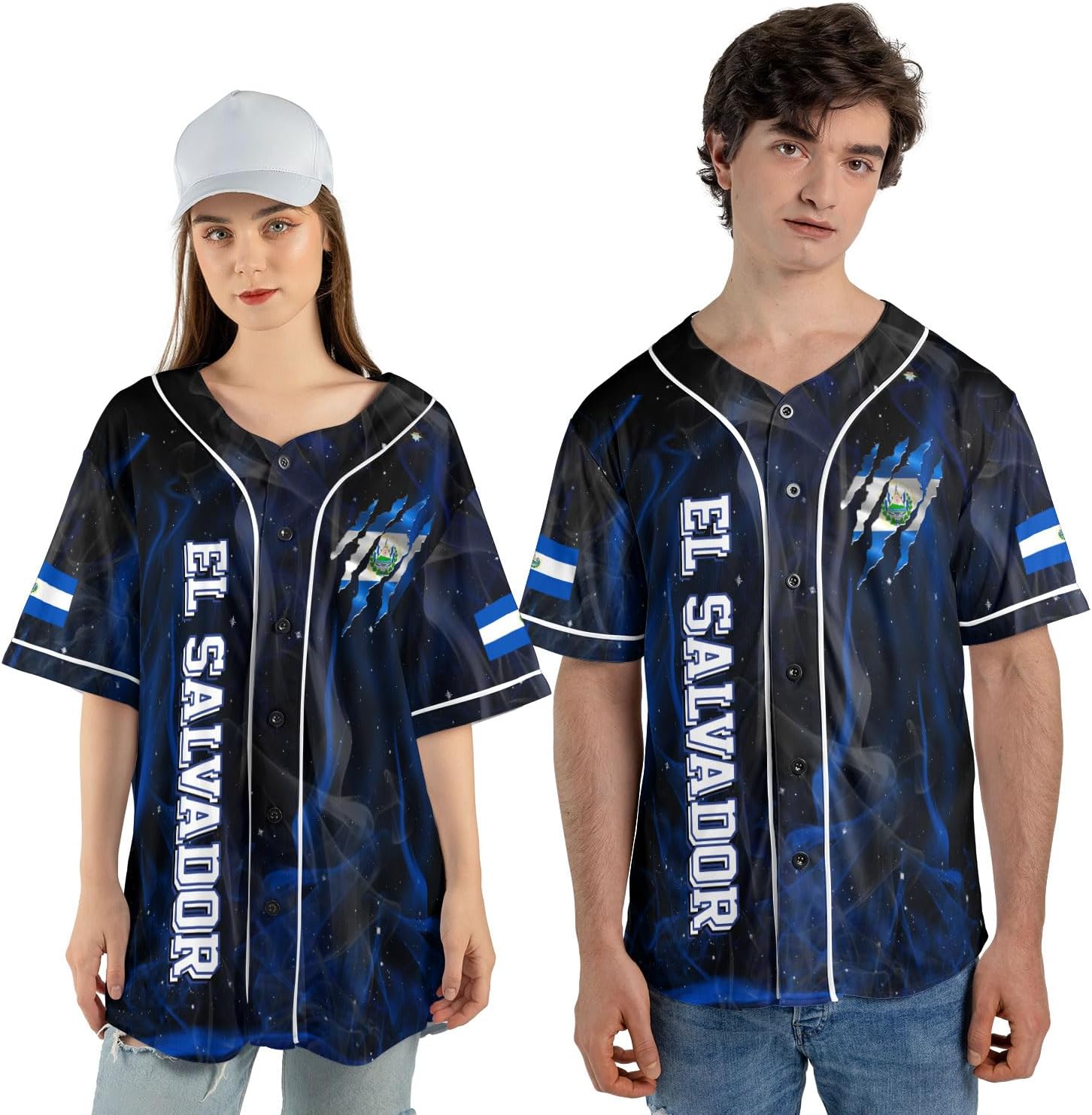 Leeprints Personalized Name El Salvador Baseball Jersey Shirt El Salvador Flag Shirt Salvadorans Pride El Salvadoreña