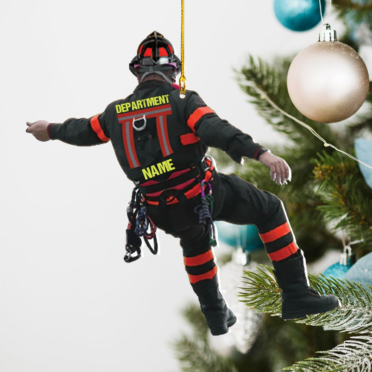 Artparel Personalized Firefighter Uniform Ornament Firefighter Gifts for Men Firefighter Ornaments for Christmas Tree Firefighter Gifts for Men Firefighter Gifts Christmas (FF 8)
